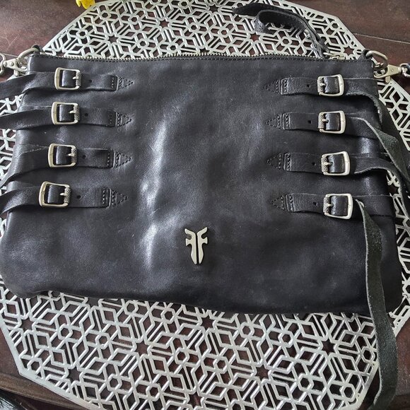 Frye Black Leather Purse - Picture 1 of 6